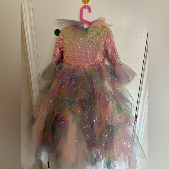 Girl unicorn dress with wings - Picture 6 of 6